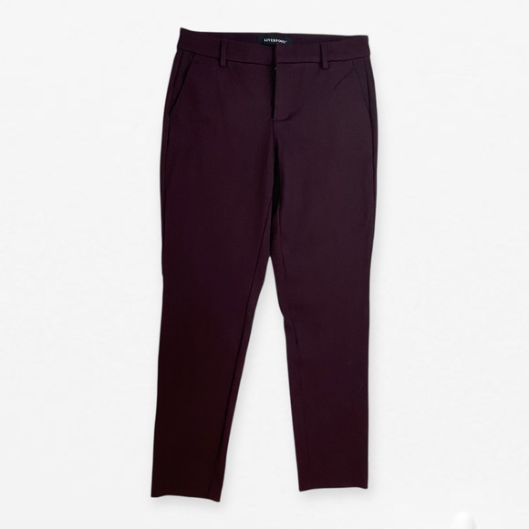 Women’s Liverpool Chinos Tailored dark purple dress pants slacks size 2 / 26 - Picture 2 of 6